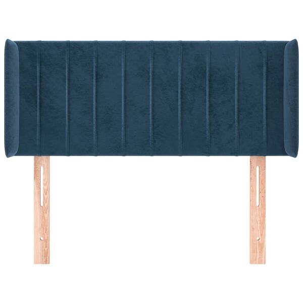 vidaXL Tête de lit avec oreilles Bleu Foncé 83x16x78/88 cm Velours