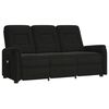 vidaXL Fauteuil de massage inclinable à 3 places noir tissu microfibre
