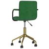 vidaXL Chaise pivotante de salle &agrave; manger Vert fonc&eacute; Velours