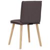 vidaXL Chaises à manger lot de 4 marron foncé tissu