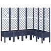 vidaXL Jardini&egrave;re avec treillis bleu gris 160x120x142 cm PP