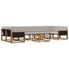 vidaXL Ensemble de canap&eacute;s d'ext&eacute;rieur 8 pc Naturel et gris clair