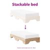 vidaXL Cadre de lit sans matelas empilable 90x190 cm bois massif