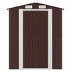 vidaXL Abri de jardin Marron fonc&eacute; 192x772x223 cm Acier galvanis&eacute;