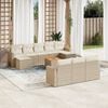 vidaXL Salon de jardin 11 pcs avec coussins beige r&eacute;sine tress&eacute;e