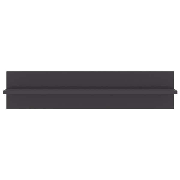 vidaXL &Eacute;tag&egrave;res murales 4 pcs gris brillant bois d'ing&eacute;nierie