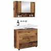 vidaXL Ensemble de mobilier de salle de bain 2 pcs Bois Ancien
