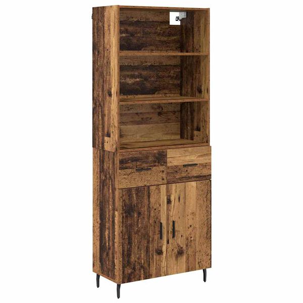 vidaXL Haut Armoire avec tiroir Bois Ancien 69,5 x 34 x 180 cm