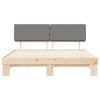 vidaXL Cadre de lit avec tête de lit rembourrée Gris clair