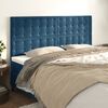 vidaXL T&ecirc;te de lit Bleu fonc&eacute; 200 x 5 x 118/128 cm Velours