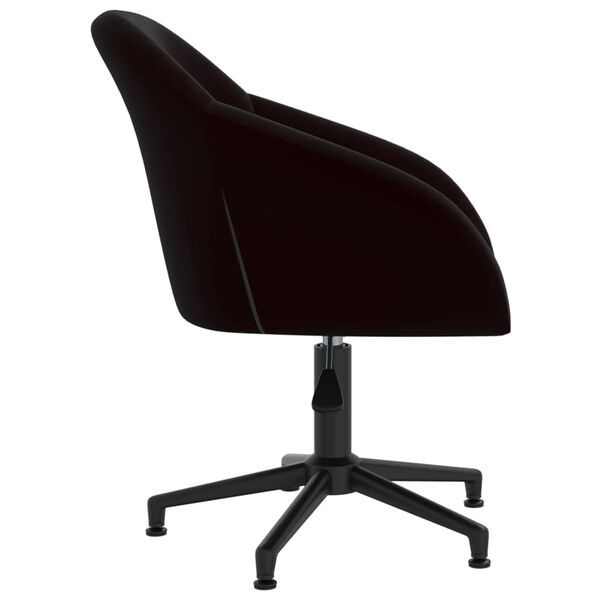 vidaXL Chaise pivotante de salle &agrave; manger Noir Velours