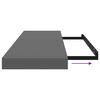 vidaXL &Eacute;tag&egrave;re murale flottante Gris brillant 80x23,5x3,8 cm MDF
