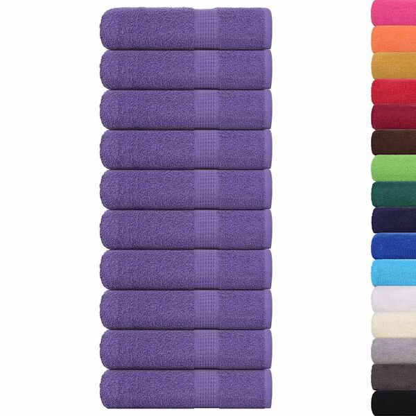 vidaXL Serviettes de bain FROGN 10 pcs violet 100x150 cm 360 g/m&sup2;
