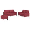 vidaXL Ensemble de canap&eacute;s 3 pcs et coussins Rouge bordeaux Similicuir