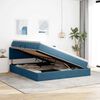 vidaXL Lit de Rangement avec matelas Bleu fonc&eacute; 160 x 200 cm Velours