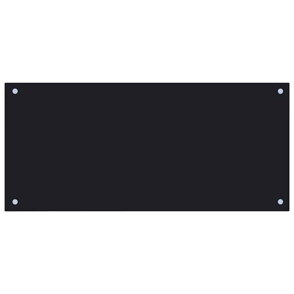 vidaXL Dosseret de cuisine Noir 90x40 cm Verre trempé