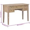 vidaXL Bureau Marron 109,5 x 45 x 77,5 cm Bois