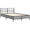 vidaXL Cadre de lit sans matelas sonoma gris 135x190 cm
