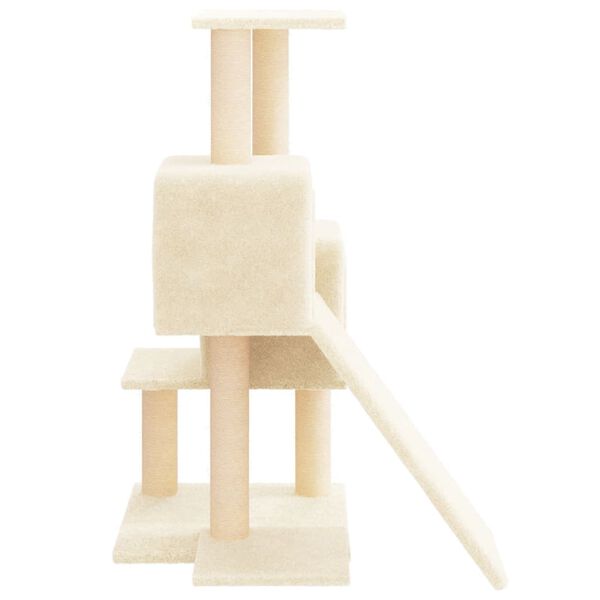 vidaXL Arbre à chat avec griffoirs en sisal Crème 82 cm