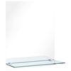 vidaXL Miroir mural avec &eacute;tag&egrave;re 20x40 cm Verre tremp&eacute;