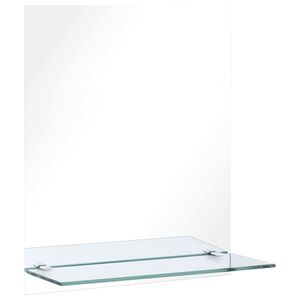 vidaXL Miroir mural avec &eacute;tag&egrave;re 20x40 cm Verre tremp&eacute;