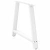 vidaXL Pieds de table à manger en forme de A, 2 pièces, blanc, 100 x (72-73) cm, acier