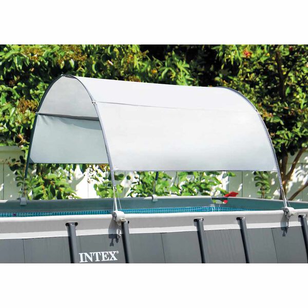 Intex Auvent pour piscine Gris clair