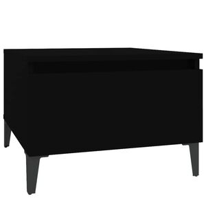 vidaXL Table d'appoint Noir 50x46x35 cm Bois d'ing&eacute;nierie