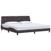 vidaXL Cadre de lit sans matelas marron fonc&eacute; 200x200 cm tissu
