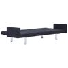 vidaXL Canapé-lit avec accoudoir Noir Polyester