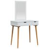 vidaXL Ensemble de Coiffeuse FAUSKE 2 pc Blanc 76 x 50 x 143 cm