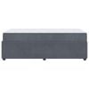 vidaXL Cadre de lit avec matelas Gris fonc&eacute; 90 x 200 cm tissu