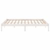 vidaXL Cadre de lit sans matelas blanc bois massif