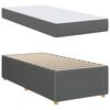 vidaXL Cadre de lit avec matelas Gris fonc&eacute; 90 x 190 cm tissu