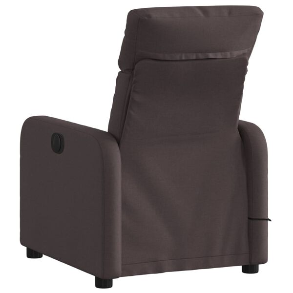 vidaXL Fauteuil de massage inclinable Marron fonc&eacute; Tissu