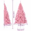 vidaXL Sapin de Noël artificiel pré-éclairé Rose 240 cm PVC