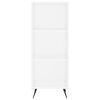 vidaXL Buffet haut Blanc 34,5x34x180 cm Bois d'ing&eacute;nierie