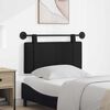 vidaXL T&ecirc;te de lit suspendue Montage mural Noir 100 x 55 x 5 cm tissu