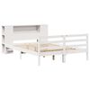 vidaXL Lit biblioth&egrave;que sans matelas blanc 135x190 cm bois pin massif