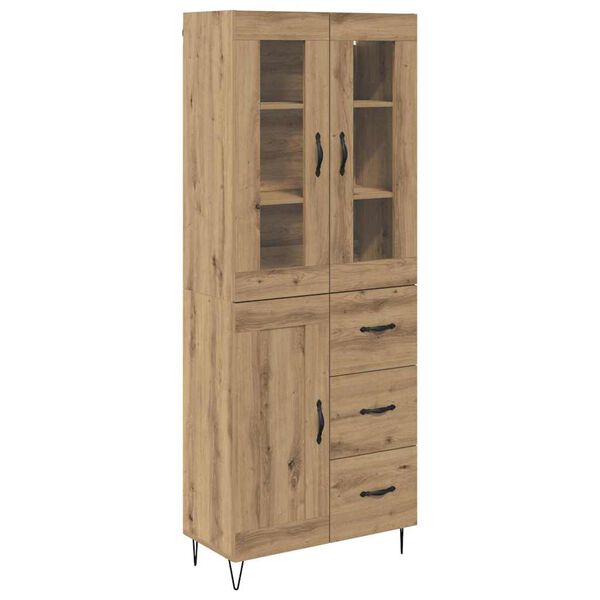 vidaXL Haut Armoire avec tiroir Ch&ecirc;ne artisanal 69,5 x 34 x 90 cm