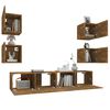 vidaXL Ensemble de meubles TV 6 pcs Ch&ecirc;ne fum&eacute; Bois d'ing&eacute;nierie