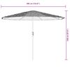 vidaXL Parasol de jardin avec mât en acier marron 388x388x248 cm