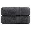 vidaXL Serviettes de toilette premium SOLUND 2 pi&egrave;ces Anthracite 30 x 30 cm 600 g/m&sup2;