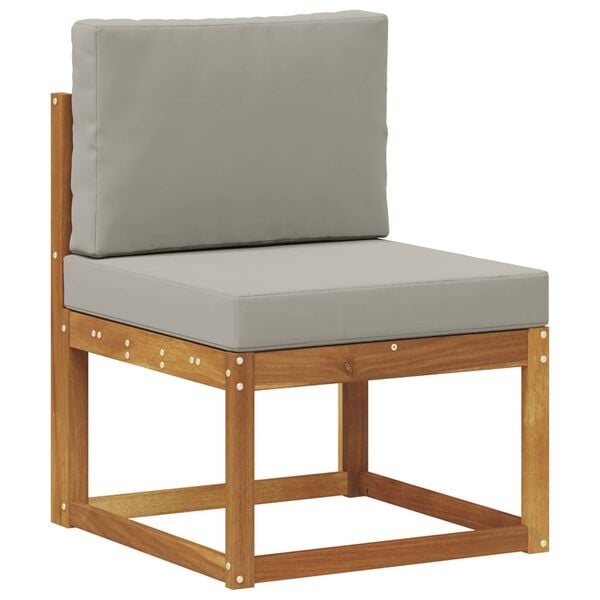 vidaXL Ensemble de canap&eacute;s d'ext&eacute;rieur 7 Pi&egrave;ce Gris Naturel et Clair