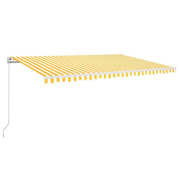 vidaXL Auvent r&eacute;tractable automatique 500x300 cm Jaune et blanc
