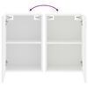 vidaXL Meubles TV muraux 2 pcs blanc 40,5x30x60 cm bois d'ingénierie