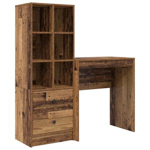 vidaXL Bureau Bois ancien 115,5 x 40 x 127 cm 2 pc