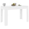 vidaXL Table &agrave; manger Blanc brillant 120x60x76 cm Bois d'ing&eacute;nierie