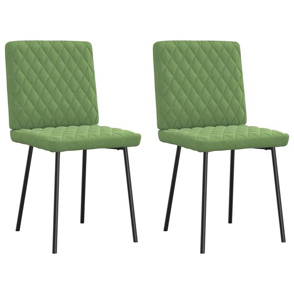 vidaXL Chaises à manger lot de 2 Vert clair Velours