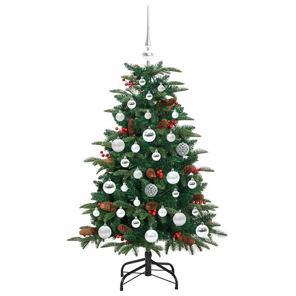 vidaXL Sapin de No&euml;l artificiel Vert 120 cm PVC, m&eacute;tal et plastique